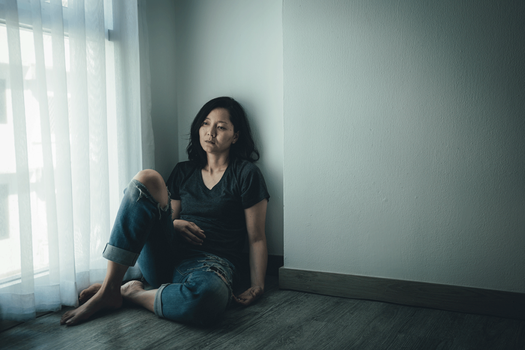 a woman struggles with past trauma that effects her substance abuse