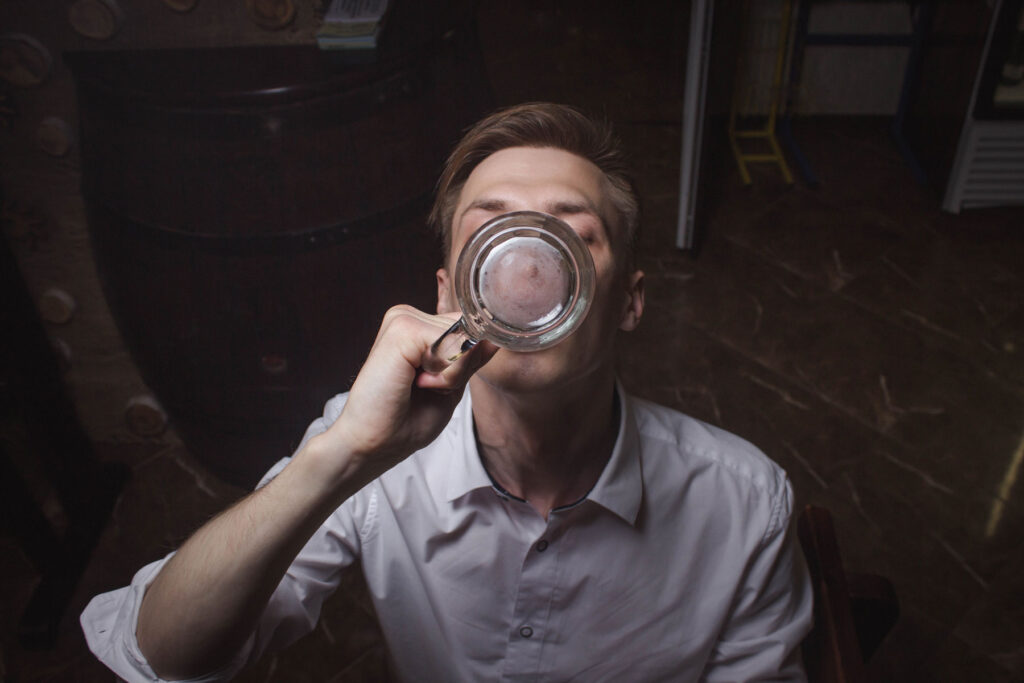 A man not thinking about alcohol and anxiety